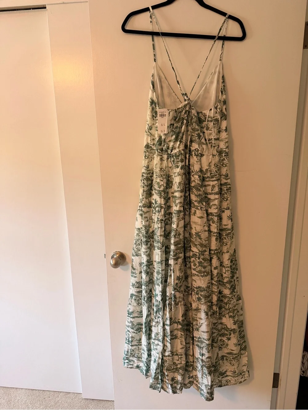 Green and White Maxi Sundress